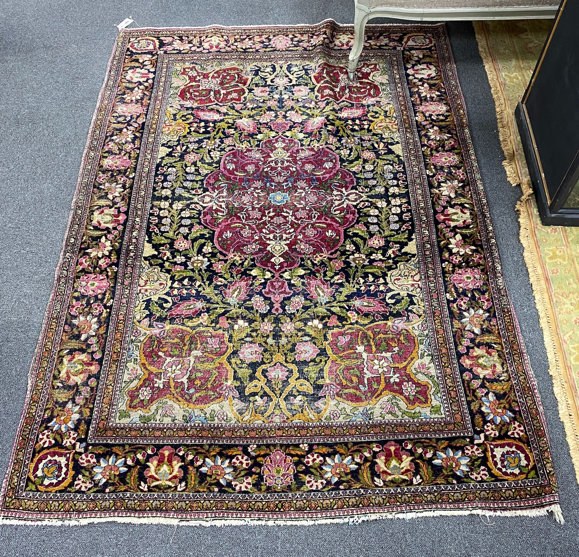 A North West Persian blue ground rug, 192 x 138cm